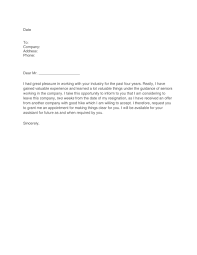 Resignation letter templates and examples. 40 Two Weeks Notice Letters Resignation Letter Templates