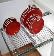 Pull Out Plate Racks In Kitchen Storage Tansel Storage Blog Plate Racks Plate Storage Kitchen Pulls