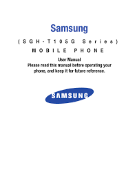 Encienda samsung sgh t105g con una tarjeta no aceptada por el dispositivo, . Samsung Sgh T105g Tracfone User Manual Manualzz