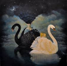 Imaginative Realism How To Paint What Doesn T Exist Pdf Limited Edition Giclee Print Of Lucy Campbell Art Lucy Campbell Print Magical Realism Swans Black Swan Wings By Swans Art Swan Painting Scottish Artists