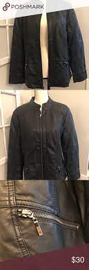 Christopher And Banks Faux Leather Jacket Faux Leather Jacket Women Jackets Leather Jacket