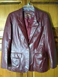 Etienne Aigner Vintage Women S Genuine Leather Jacket Blazer Sz 8 Oxblood Wine Etienneaigner Blaze Leather Coat Jacket Leather Jacket Genuine Leather Jackets