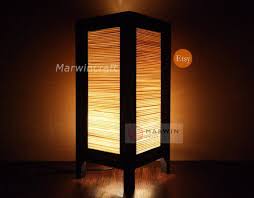 Asian Oriental Bamboo Japanese Lamp Zen Bedside Lamp Floor Etsy Japanese Lamps Floor Lamp Shades Rustic Lamp Shades