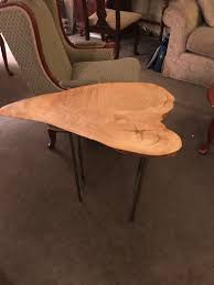 Ash Wood End Table In A Heart Shape Wood End Tables Ash Wood Wood