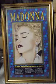 MADONNA BLOND AMBITION WORLD TOUR LITHO #28 SIGNED GARY GRIMSHAW FRAMED G