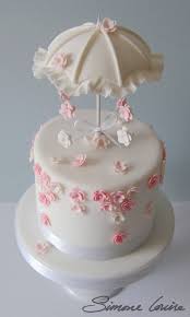 Mousse allo yogurt con frutta fresca: Handmade Parasol With Falling Blossoms Cake By Simone Louise Cakes Cake Decorating Baby Cake Kids Cake