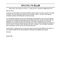 Software Trainer Cover Letter Example Example Tips
