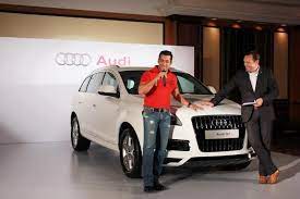 Michael Perschke And Salman Khan With His Audi Q7 Audi Q7 Audi Baby Strollers