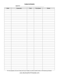 This Simple Monthly Farm Expense Form Includes Spaces For The Date The Expense The Cost The Purchaser And Any Cattle Ranching Cattle Farming Farm Business