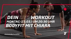 Find your fitness gang and stay motivated with our larger than life selection: Fitness First Live Workout Bodyfit Mit Chiara Youtube