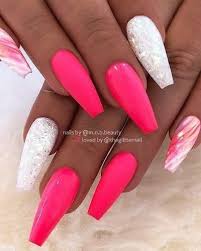 31 stunning pink and white nail designs to spice up your style in 2021 pink nails coffin nails long coffin nails designs