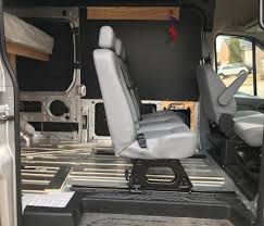 Van Conversion Installing 2nd Row Bench Seat In Ford Transit In 2020 Ford Transit Ford Transit Conversion Ford Transit Camper