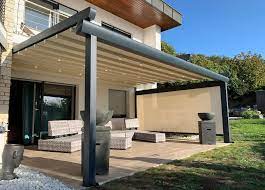 You may have several options to add simple shading features to your. Pergola Roof Retractable Awnings Gazebos Tents Canopies Blinds Screens
