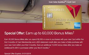 Plus, earn a $200 statement credit after your first delta purchase within the first three months. Expired American Express Delta Gold 60 000 Mile Offer 50 Statement Credit Personal Business Offers Doctor Of Credit