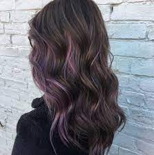 The Latest And Greatest Styles Ideas The Latest And Greatest Styles Ideas Purple Highlights Brown Hair Purple Hair Highlights Brunette Hair Color