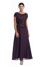 Dark Purple Eggplant Plus Size Mother Of The Bride Dresses With Short Sleeves Evening Dresses For Weddings Lace Evening Dresses Mother Of Groom Dresses