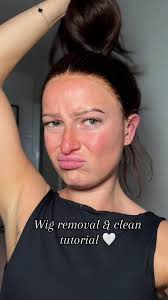 Watch me clean my gluey wig & make it fresh and clean again 🤍 #wigremoval  #cleanwigtransformation #wigtransformation #glue #fulllacewig #alopecia