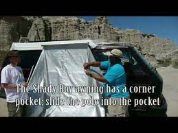 Shadyboy Camper Awning 1 2 Setup Minivan Camper Conversion Camper Awning Camper Conversion