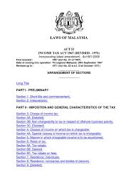 Income Tax Act 1967 Tax Deduction Tax Refund