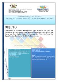 Contratação de Empresa Especializada para execução de Obra de Construção de  Ponte em Concreto Armado, Premoldada e Aço na