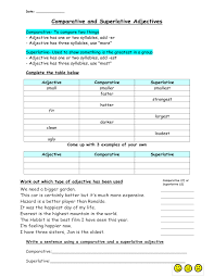 We did not find results for: Comparatives Superlatives Worksheet