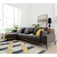 Malmo Left Hand Corner Sofa Dark Grey Grey Sofa Living Room Dark Grey Sofa Living Room Corner Sofa Living Room