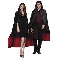 ÁO CHOÀNG HALLOWEEN - ĐỎ ĐEN CỔ ĐỨNG/NÓN - partyshop