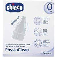 Chicco Physioclean Ricambi Aspiratore Nasale Bianco10 Beccucci Morbido