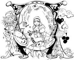 Cartoon concept art steampunk hot drawing morbid trippy trippy dress emo star wars. Printable Trippy Alice In Wonderland Coloring Pages