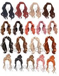 Hair Clip Art Digital Download Hair Set Clipart Custom Etsy In 2020 Download Hair Hair Clipart Hair Sketch
