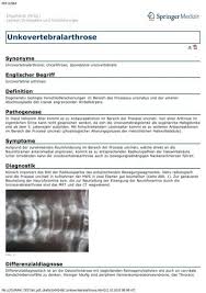 Unkovertebralarthrose Engelhardt Lexikon Orthopa Die Und
