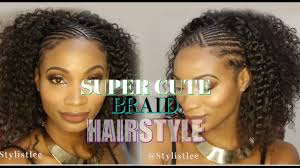 Spending as little time as possible at the hairdresser's chair, or detangling. Best Easy Braidstyle Half Cornrows Half Curly Hair Makeover 6 Feat Young Head Beats Youtube