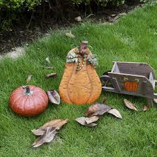 Here are some ideas to grow your fall décor: Patio Lawn Garden H 13 5 Yk Decor Metal Pumpkin Harvest Fall Decor Thanksgiving Halloween Outdoor Yard Garden Decor Free Standing Pumpkin Decorations For Home Garden Sculptures Statues
