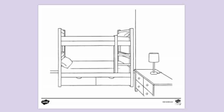 Here in this article you will also get some bunk bed coloring pages printable for kid to print. Free Bedroom With Bunk Beds Colouring Colouring Sheets