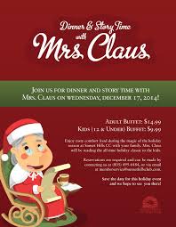 Dinner With Mrs Claus Poster Template Event Program Holidays And Events Activities For Kids