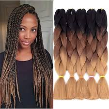 It is sold in a loose bundle that's folded over in the center, and is not wefted. Vckovcko Jumbo Braiding Hair Synthetic Kanekalon Jumbo Braids Hair Extensions Kanekalon Fiber Braiding Hair For Twist 24 5 Bundles Lot Black Brown Light Brown Wantitall