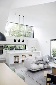 The living room can easily be called the showroom because it is the place where every interior design style shines in its full capacity. Scandi Styled Open Plan Living Room And Kitchen Minimalism Interior House Interior House Design