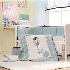 New design baby boys crib bedding sets with bear embroidery in color combination lihgt blue and white ♥ material: 8 Pcs High End Blue Embroidery Elephant Baby Crib Bedding Set Bed Skirt Baby Bed Bumper Baby Bed Bumper Bed Bumperbaby Crib Bedding Set Aliexpress