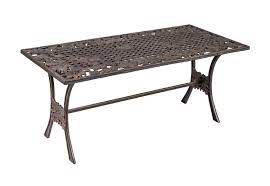 The table is bronze with gold highlights. Canora Grey Michelson Cast Iron Coffee Table Wayfair