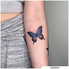 Blue Butterfly Tattoo Blue Butterfly Tattoo Butterfly Tattoos For Women Butterfly Tattoos On Arm