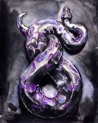 Purple Python An Art Print By Crystal Smith Snake Painting Snake Art Animal Paintings