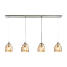 I am installing the delta champagne bronze fixtures, and the lighting i chose was from crystorama. Niche 4 Light Linear Pendant Fixture In Satin Nickel With Champagne Plated Glass