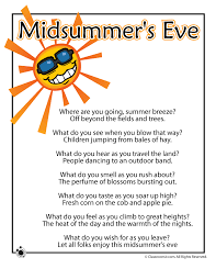 Summer Kids Poem Midsummer S Eve Kids Poems Summer Poems Midsummer S Eve