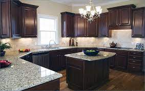 Venetian Ice With Dark Cabinets Dark Brown Cabinets Brown Kitchen Cabinets Kitchen Remodel
