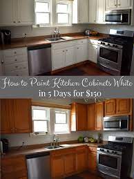 Antique white kitchen cabinets can create a dreamy vibe in your kitchen and are a great way to calm a usually hectic space. How To Paint Kitchen Cabinets White In 5 Days For 150 The Nutritionist Reviews