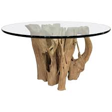 Cypress Tree Trunk Dining Table By Michael Taylor Glass Round Dining Table Dining Table Vintage Dining Room Table