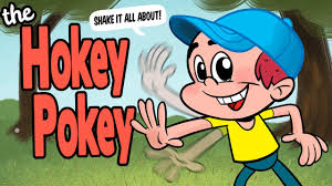 Coloring page and sheet music: Hokey Pokey With Lyrics Dance Song For Children The Learning Station
