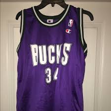 Bucks latin night jersey purple by hexi for 2k20. Champion Shirts Tops Milwaukee Bucks Vintage Ray Allen Jersey Xl 82 Poshmark