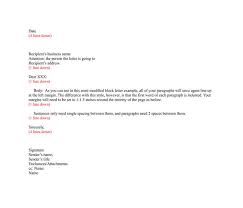 Sample semi block letter : Business Letter Format How To Write Structure And Examples