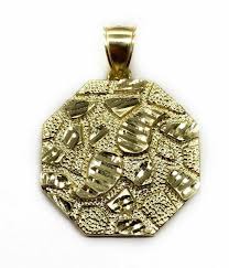 0.30 carat weight of the diamonds. Mens 10k Yellow Gold Diamond Cut Nugget Octagonal Shape Pendant 6 1 Grams 1 18 Amin Jewelers